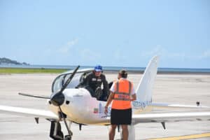 The 16-year-old British-Belgian pilot arrived in Seychelles on Saturday, May 28.