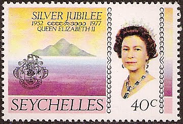 Queen Elizabeth II Silver Jubilee Stamp