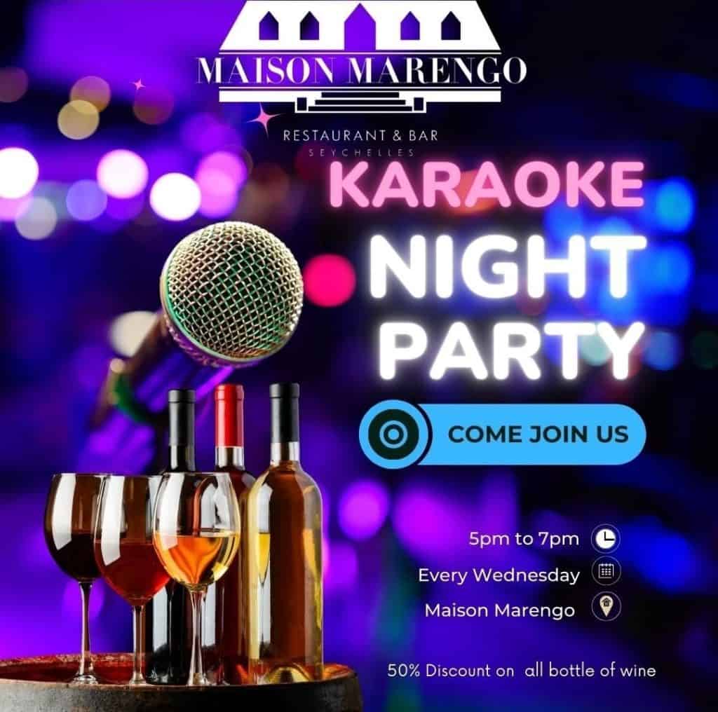 Wine and Karaoke Wednesday at Maison Marengo