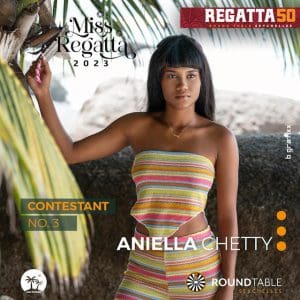 Miss Regatta Seychelles 2023. Contestant No3 Aniella Chetty